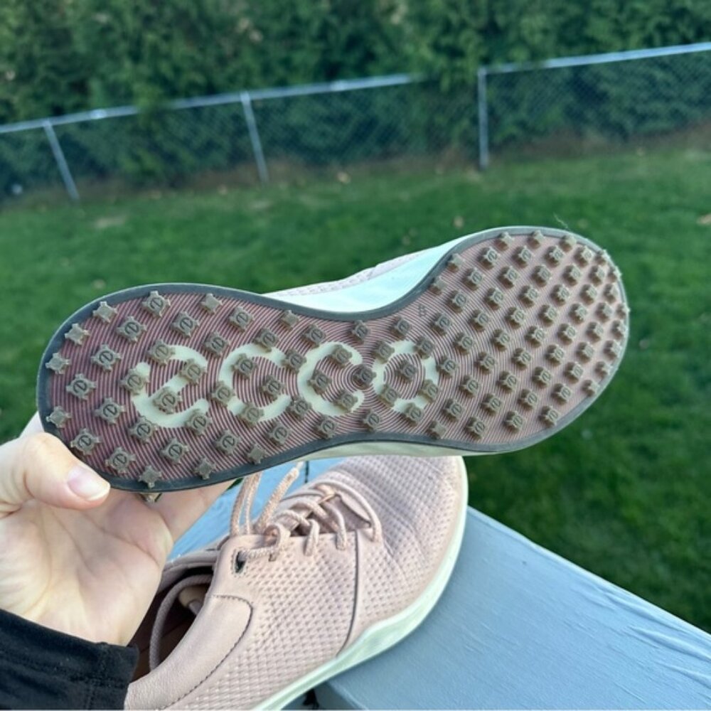 ECCO | S-Lite Spikeless Golf Shoes 2019 Women Eco Yak Leather Rose Dust | Size 9 - Picture 6 of 11